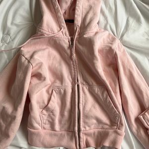 Pink cropped hoodie